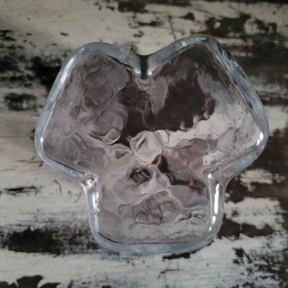 Vtg Eva Muurla Finland Ruffled 9” Handkerchief Glass Vase Ruffle Vase Blown Vase - Picture 8 of 8